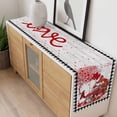 thumbnail image 4 of Red Valentine's Day Table Runner 70 Inches Long Farmhouse Dress Scarves, Roses Love Heart Romantic Gnomes Wooden Dining Tablerunner for Coffee Table/Kitchen Island/Party Décor, 13" x 70", 4 of 8