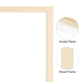 thumbnail image 3 of Uxcell Fit 4x6 inch Wood Picture Frames 2 Pack Double Sided Acrylic Plant Specimens Frame Natural Color, 3 of 5