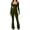 Army green, variant on Jumpsuits for Women Square Neck Wide Leg Full Length Romper Playsuit,Women's Square Neck Long Sleeve One Piece Flare Jumpsuit