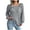 Gray, variant on XMMSWDLA Womens Ribbed Knit Textured Drop Shoulder Long Sleeve Crew Neck Pullover Sweaters Gray Women'S Pullover Sweaters