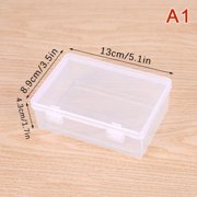 1Pcs Thickened Storage Box Portable Rectangle Plastic Case Transparent Small Medium Large Flip Box