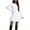 White, variant on Gytharion Women's Fitted Waist Fit and Flare Dresses Long Sleeve Comfortable Versatile A-Line Dresses Flared Skirt Stylish Casual Style Mini Dresses