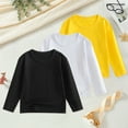 thumbnail image 2 of UAYOTSE Boys Long Sleeve Shirts Kids Crewneck T Shirts Casual Striped Tops Tees(S80-Yellow,5-6 Years), 2 of 9