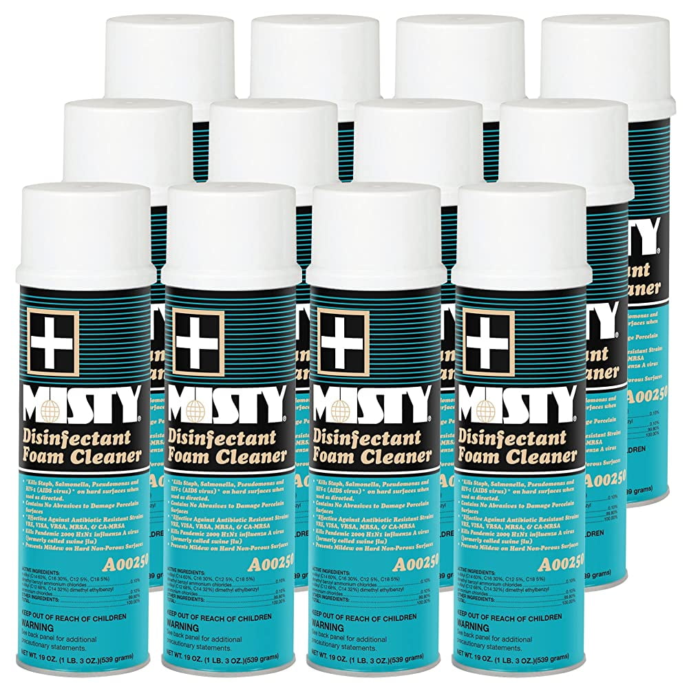 MISTY Disinfectant Spray 19 Ounce (Case of 12) 1001907 Foaming