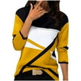 thumbnail image 2 of DPTALR T-shirt Décontracté pour Femmes à Imprimé Géométrique, Blouse à Manches Longues, Col Rond, Hauts Décontractés, 2 of 5