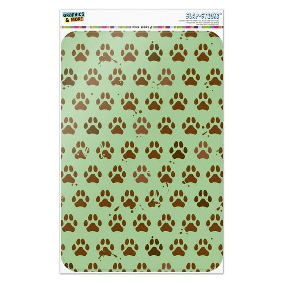 Muddy Dog Paw Print Pattern Home Business Office Sign