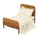 thumbnail image 4 of Cama de ratán para casa de muñecas, muebles para casa de muñecas 1/6, juguete de simulación decorativo para marrón oscuro C, 4 of 9