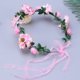 thumbnail image 5 of EeaseMX Diadema floral bohemia estilo hawaiano, guirnalda de simulación, corona de flores para la frente, diadema para playa, tocado para festivales, bodas, fiestas y vacaciones (rosa), 5 of 7