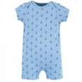 thumbnail image 4 of Hudson Baby Infant Boy Cotton Rompers, Blue Whale 2-Pack, 6-9 Months, 4 of 4