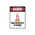 thumbnail image 2 of Mad Scientist at Work Novelty Decor, Metal Wall Sign - 10x14 Inches, 2 of 4