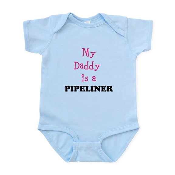 CafePress - Daddy Pipeliner Pink Infant Bodysuit - Baby Light Bodysuit, Size Newborn - 24 Months