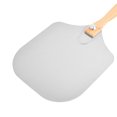 thumbnail image 1 of Cáscara de pizza de metal de aluminio con mango de madera plegable para un fácil almacenamiento de 12 pulgadas x 14 pulgadas, paleta de pizza gourmet de lujo para hornear en casa, 1 of 5