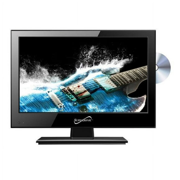 SuperSonic SC-1312 LED Widescreen HDTV & Monitor 13.3", Built-in DVD Player with HDMI, USB, SD & AC/DC Input: DVD/CD/CDR High Resolution and Digital Noise Reduction Used (Good Condition )