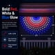 thumbnail image 4 of CaiYueKe LED American Flag Bunting Flags Lights - Super Bright Waterproof USA String Lights for Patriotic Decoration on USA 250 Anniversary, July 4th,Memorial Day,Christmas & Party, 4 of 9
