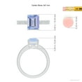 thumbnail image 6 of ANGARA Natural Octagonal 2.4 ct Tanzanite Cocktail Ring with Diamonds in 14K White Gold for Women (Size-9x7mm) | December Birthstone, Anniversary, Jewelry Gift for Women | Natural Tanzanite Ring, 6 of 11