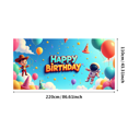 thumbnail image 1 of Colorful Astronaut Themed Happy Birthday Banner Party Decoration Backdrop for Birthday Party Photography Props and Decorations Background for Celebrations, 1 of 4