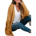 thumbnail image 2 of Long Sleeve Women's Open Front Batwing Fuzzy Knit Sweaters Chunky Cardigan, 2 of 7