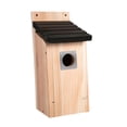 thumbnail image 4 of Casa de Pájaro de Madera con Refugio para Exterior Comedero Colgante para Aves Caja para Ventana Nido Decorativo Adecuado para Terraza Balcón Patio Decoración de Hogar 30cmx12.5cmx12.5cm, 4 of 7