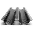 thumbnail image 2 of Molde para Baguette Antiadherente de Acero Negro Perforado (15.25 x 6.25 pulgadas) Bandeja Profesional para 2 Panes Franceses con Corteza Crujiente, 2 of 5