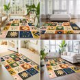 thumbnail image 1 of 8'x10' Area Rugs, Flowers Patchwork Indoor Outdoor Area Rug for Living Room Bedroom, Farmhouse Vintage Botanical Floral Washable Bathroom Rugs Kitchen Floor Carpet Mats Home Decor Aesthetic, 1 of 4