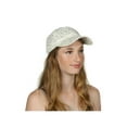 thumbnail image 1 of Womens Flower Sequin Trim Baseball Cap - Ivory, 1 of 2