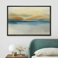 thumbnail image 2 of PixonSign Framed Canvas Print Wall Art Pastel Watercolor Sunset Sea Landscape Abstract Shapes Illustrations Modern Art Decorative Minimal Relax/Calm for Living Room, Bedroom, Office - 16"x24" BLACK, 2 of 5
