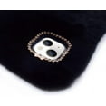 thumbnail image 2 of Compatible with iPhone 15 Case Cute Plush Case with Glitter Lanyard Strap Bling Diamond Camera Lens Protector Soft Winter Warm Plush Fluffy Cover for Women and Girls, Black, 2 of 9