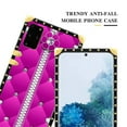 thumbnail image 5 of FKBRCL4U Compatible with Samsung Galaxy S20 Plus Case, Glitter Pink Sofa Leather Zip Crystal Luxury Golden Decoration for Girl Women Soft TPU Shockproof Protective Hard PC Back, 5 of 7