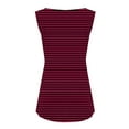 thumbnail image 5 of fatyb Plus Size Women's Tank Tops Sleeveless Striped Tshirts Loose Tunic Womens Casual Summer Blouses, 5 of 6