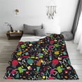 thumbnail image 5 of Honeii Colorful Geometric Figures Print Fleece Blanket - Throw Blanket for Bed, Sofa, Couch, Camping, and Travel , Microplush Ultra Soft Warm Blanket-40"x30", 5 of 7