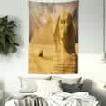 thumbnail image 4 of Egyptian Decor Wall Hanging Tapestry, The Great Sphinx Face With Other Pyramids In Egypt Old Historical God Ancient Monument Art, Bedroom Living Room Dorm Accessories, By Ambesonne, 4 of 5