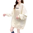 thumbnail image 1 of Blusa de manga larga con capucha y letras para mujer a la moda para mujer Pompotops gfhjh13046, 1 of 7