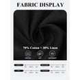 thumbnail image 5 of TEMOFON Midi Pleated Skirts for Women Elastic High Waist with Pockets Maxi A Line Trendy Flowy Dresses Summer Linen Clothing Black S, 5 of 9