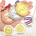 thumbnail image 3 of Uxcell 2 Inch Basketball Medals Gold Award Medals with Neck Ribbon for Team Sports Games Party Favors 12 Pieces, 3 of 7