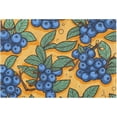 thumbnail image 4 of SKYSONIC Toiletry Mat Blueberries Yellow Print, Fluffy Plush Absorbent Bath Rugs Carpet with Non Slip Bottom for Bathroom Floor Toilet Tub and Shower, 4 of 7