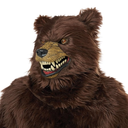 Grizzly Bear Ani-Motion Costume Mask | One Size Fits Most