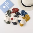 thumbnail image 2 of Calcetines náuticos de verano para mujer, transpirables, finos, de colores contrastantes, invisibles, de algodón, de caña baja y poco profundos, 2 of 6