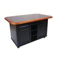 thumbnail image 2 of Sunset Trading 3-Piece Tile Top Wood Kitchen Island Set in Antique Black, 2 of 5