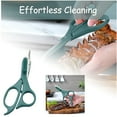 thumbnail image 1 of uhnmki Purpose Kitchen Scissors 2 In 1 Wash Scissors with Brush Stainless Steel Heavy Duty Utility Scissors for Seafood Meat Fish Vegetables Chicken, 1 of 5