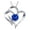 Blue, variant on Guodhu Dainty Birthstone Heart Necklace for Women Jewelry, Diamond Silver Plated Necklace Jewelry Birthday Gifts for Women Wife
