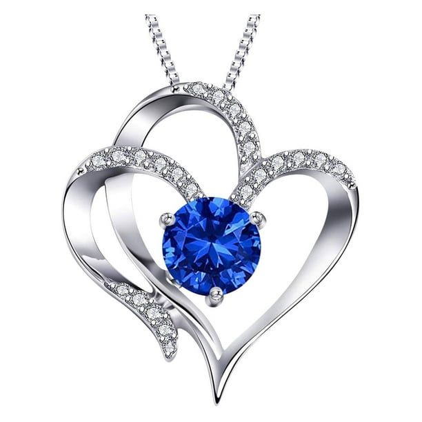 Xihbxyly Collar con Piedra de Nacimiento, Colgante de Corazón, Cadena Ajustable, Elegante Opción de Regalo, Ideal para Cumpleaños, Aniversarios o Uso Diario, para Mujeres y Niñas, con Dije Personaliz