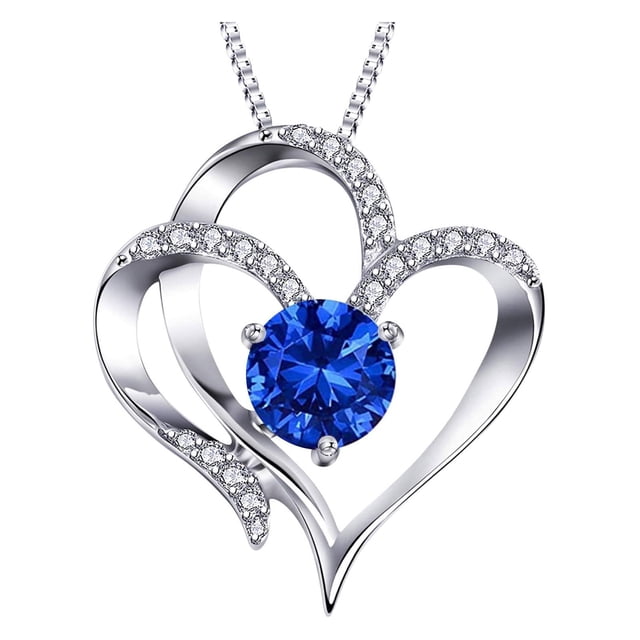 Fiudx Collar con Piedra de Nacimiento, Colgante de Corazón, Cadena Ajustable, Elegante Opción de Regalo, Ideal para Cumpleaños, Aniversarios o Uso Diario, para Mujeres y Niñas, con Dije Personalizado