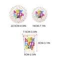 thumbnail image 3 of Harlier Retro Rainbow Themed Happy Birthday Party Supplies, Vibrant Disposable Paper Plates, Cups, Napkins, Tablecloth, Fun & Colorful Design for Boys/Girls (20PCS Tissues), 3 of 8