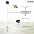 thumbnail image 5 of VONN Lecce 5" ETL Certified Integrated LED Aluminum/Glass Pendant in Black, 5 of 8