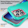 thumbnail image 4 of TECH CIRCLE for Apple iPhone 16 Pro Max Case, Anti-Drop Hybrid Heavy Duty Protective Phone Cover Shockproof Rugged Military Bumper Tough Kickstand Cover for Apple iPhone 16 Pro Max 6.9" 2024,Mint+Rose, 4 of 8