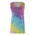 thumbnail image 4 of Pompotops Women's V-Neck Leisure Sleeveless Printing Drawstring Vest Tops, 4 of 5
