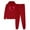 Red, variant on JURANMO Fashion Print 2 Piece Set for Women Hoodie Sweatsuit Casual Lightweight Long Sleeve Sweatshirts and Comfy Breathable Elastic Waist Sweatpants Matching Outfit Today's Deals Green S