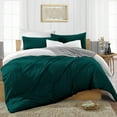 thumbnail image 1 of Duvet Cover 3 Piece Egyptian Cotton Cozy & Breathable 600 Thread Count Reversible Duvet Covers with Zipper Closure & Corner Ties Soft Comforter Cover (Full/Queen, Teal ), 1 of 6