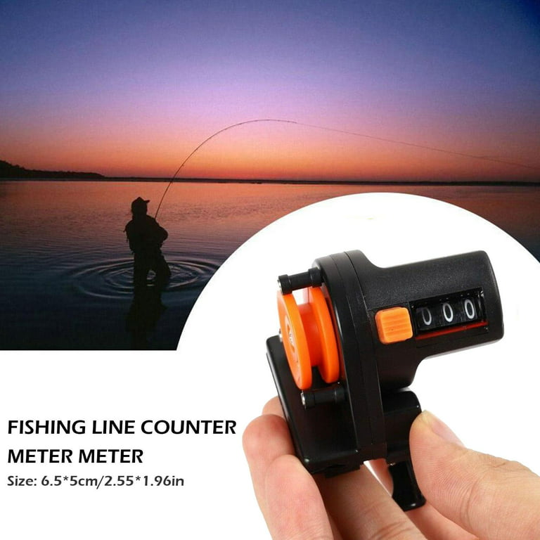 Digital Fishing Finder Gauge Line Counter Meter For Fishing Rod Clip On  Depth^ B0P2 