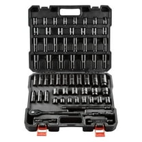 1/2" Drive Impact Socket Set, 65-Piece SAE (3/8"-1-1/4") & Metric (10-24mm) Master Set with Case